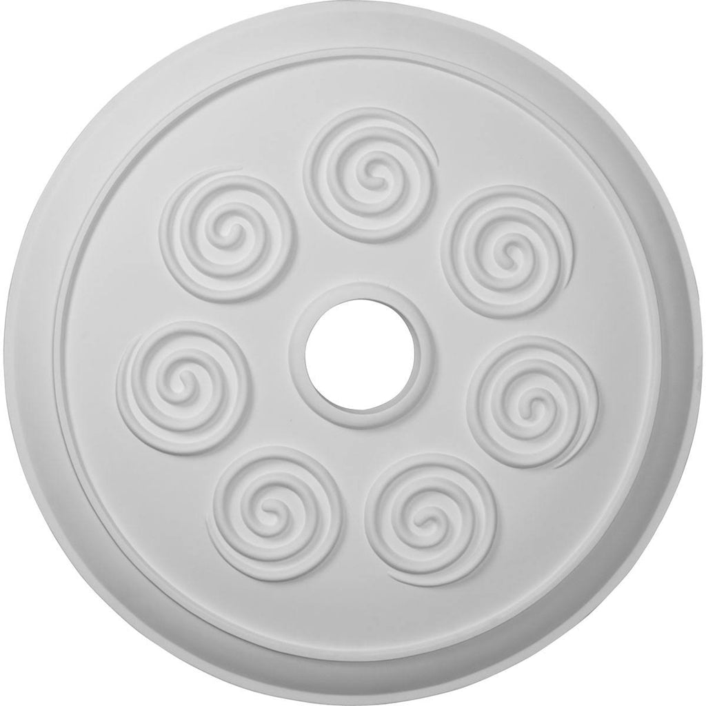 25 1/4x22OD x 4x22ID x 2x22P Spiral Ceiling Medallion V77022