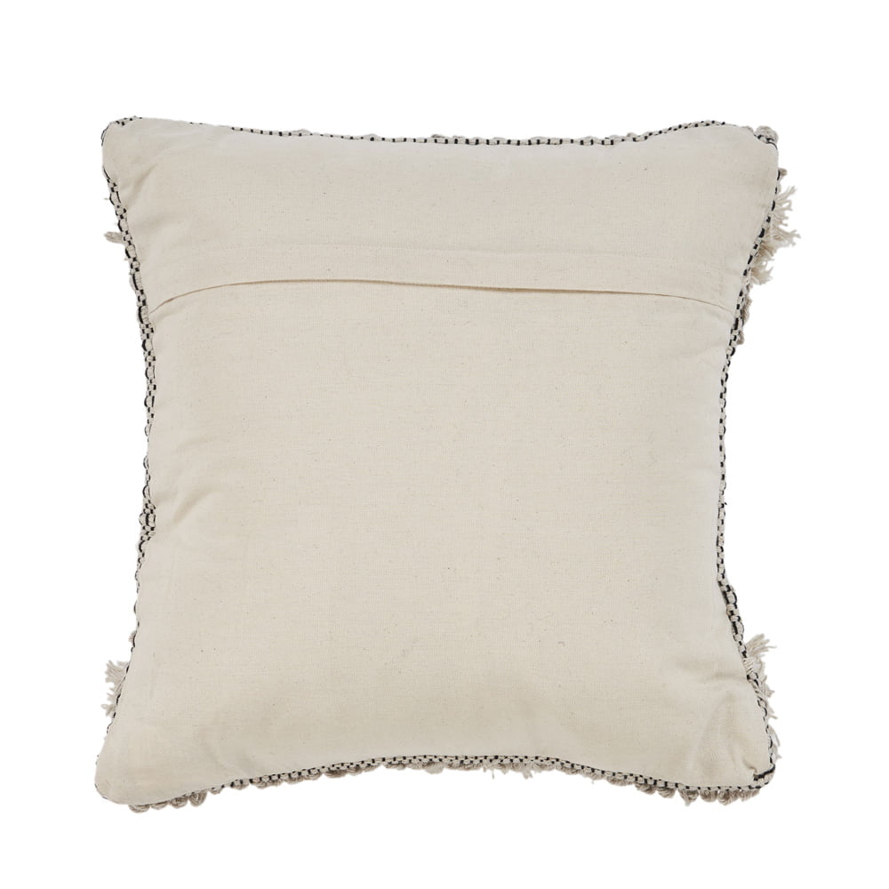 Tan & Black 20" Square Throw Pillow Z292