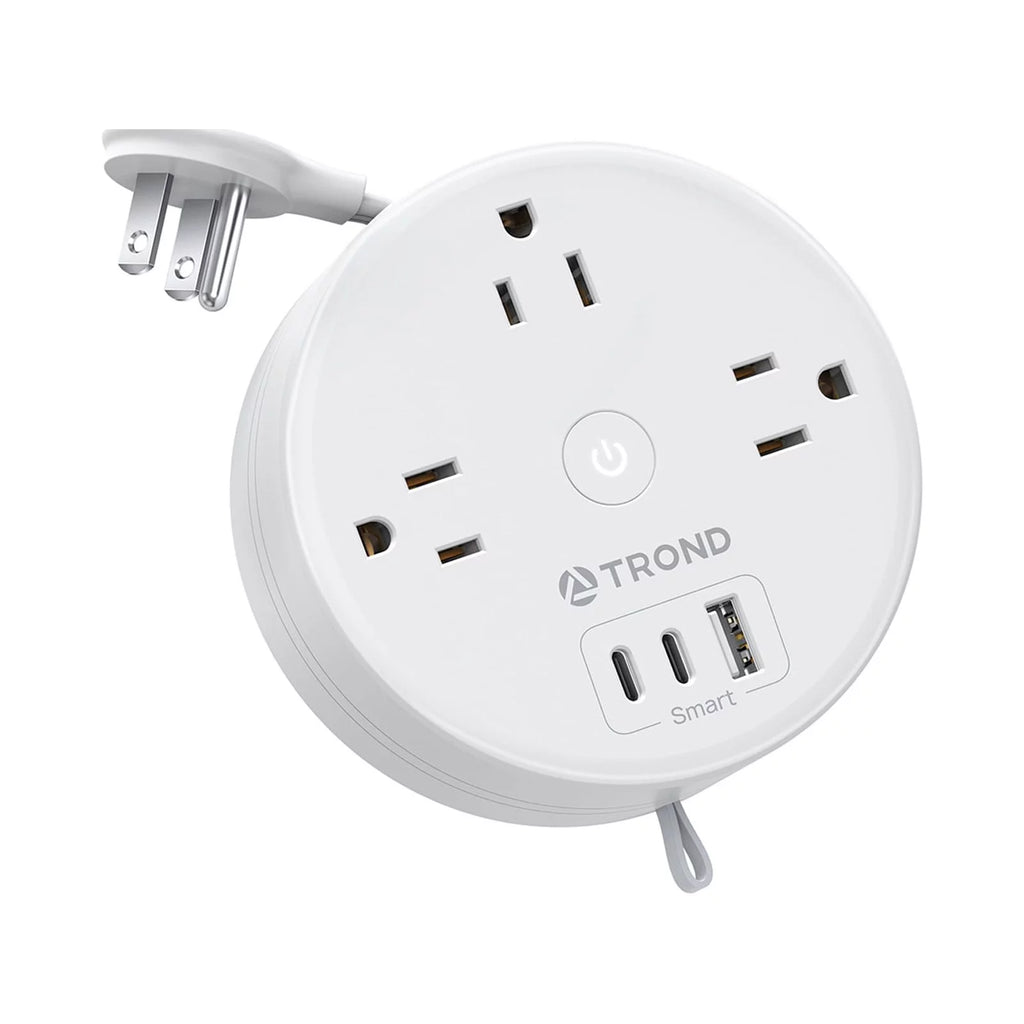 Travel Power Strip with USB C Ports, 3 AC Outlets, 5ft Extension Cord Z16763