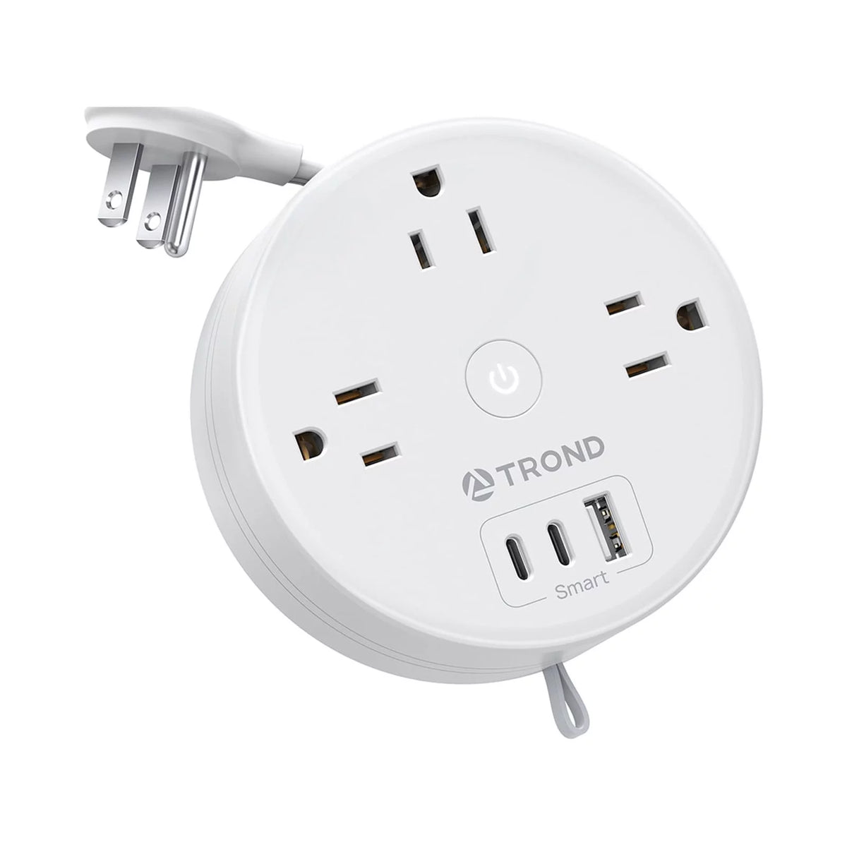 Travel Power Strip with USB C Ports, 3 AC Outlets, 5ft Extension Cord Z16763