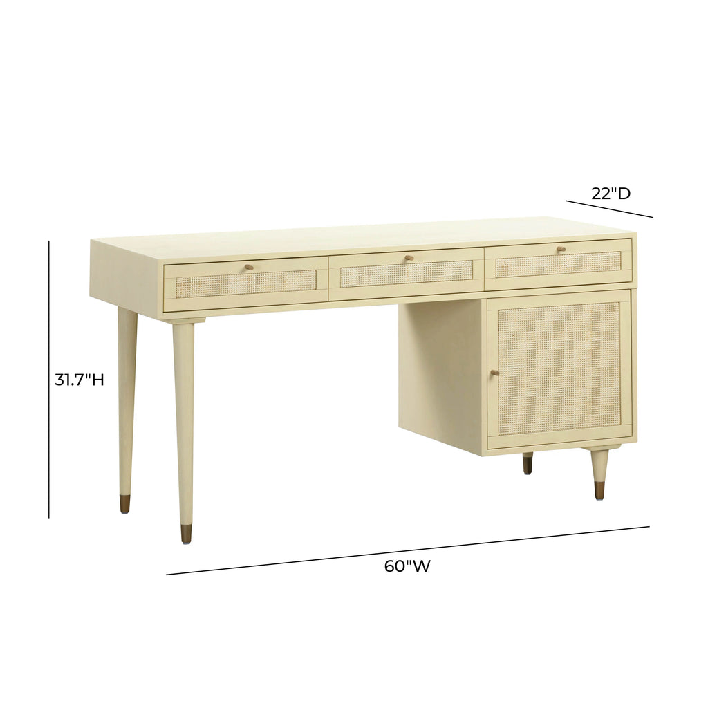 3-Drawer Wooden Desk with Cabinet I910