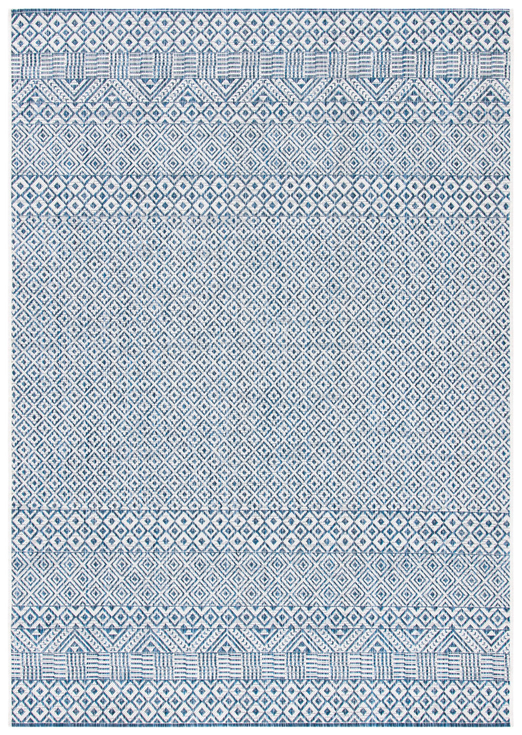 Blue/Navy Geometric Area Rug R923