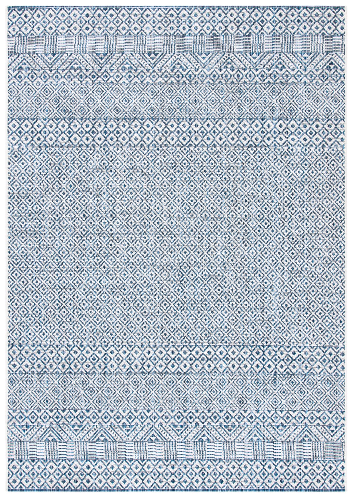 Blue/Navy Geometric Area Rug R923