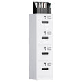 Black 3 Drawer Metal File Cabinet with Lock U6642