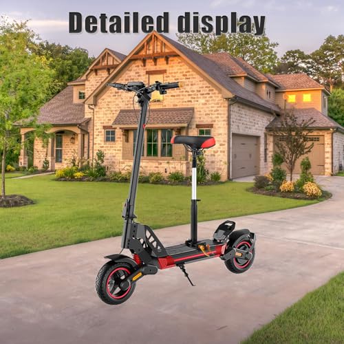 Adjustable Electric Scooter Seat with PU Cushion and Aluminum Rod M4399