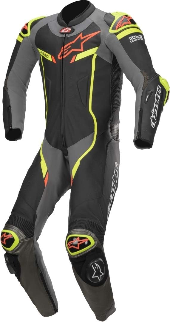 Black/Camo/Red Leather Motorcycle Riding Suit C24756