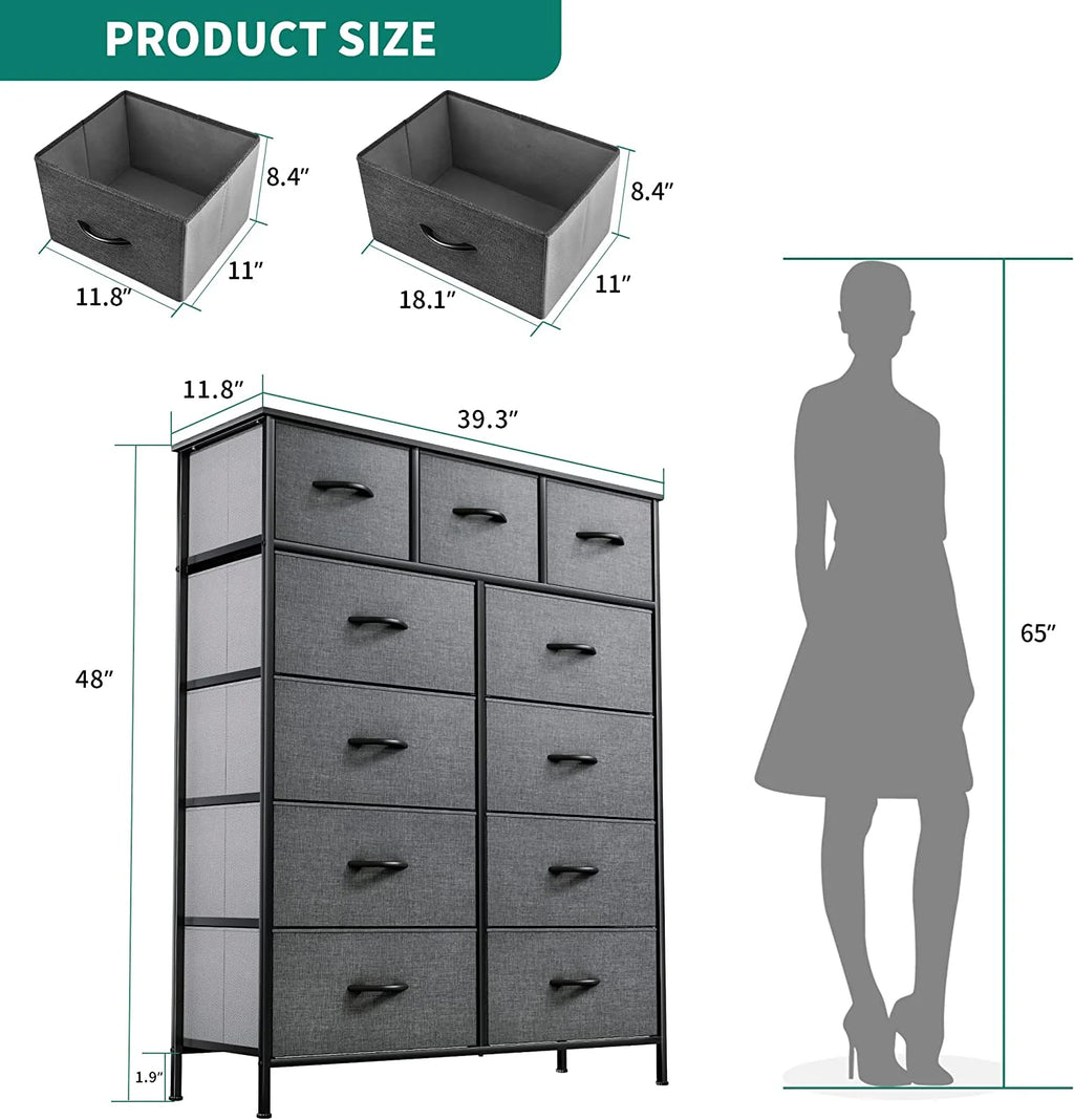 11 Drawer Fabric Dresser H606034