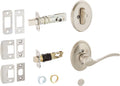 Satin Nickel Champagne Right Handed Interior Lever Set with Single Cylinder Deadbolt Pack of 2 C826164
