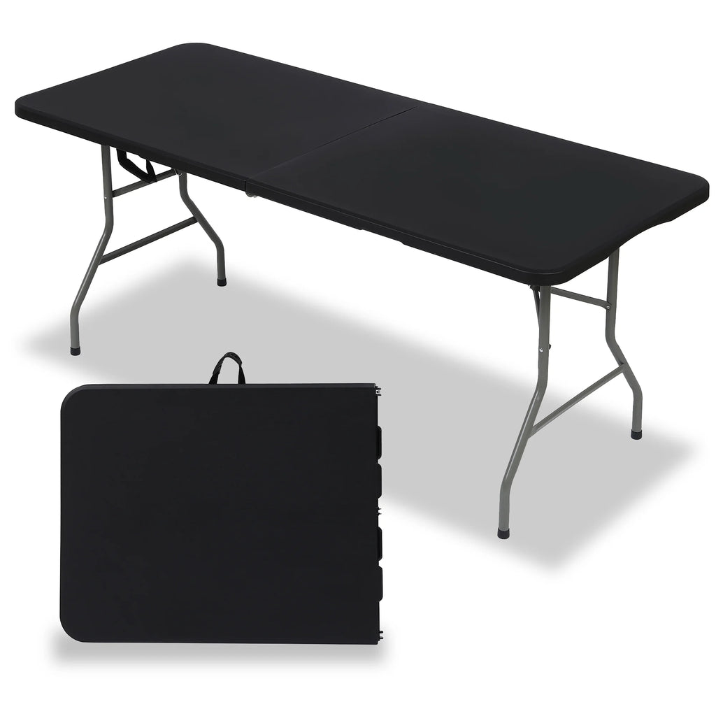 6ft Black Folding Plastic Table N27217