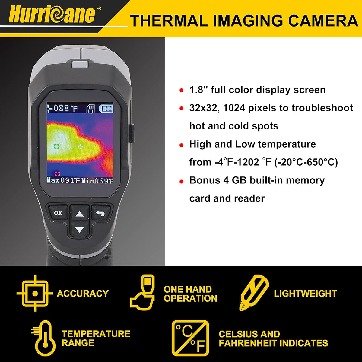 1.8 LCD Handheld Infrared Thermal Imaging Camera K59388