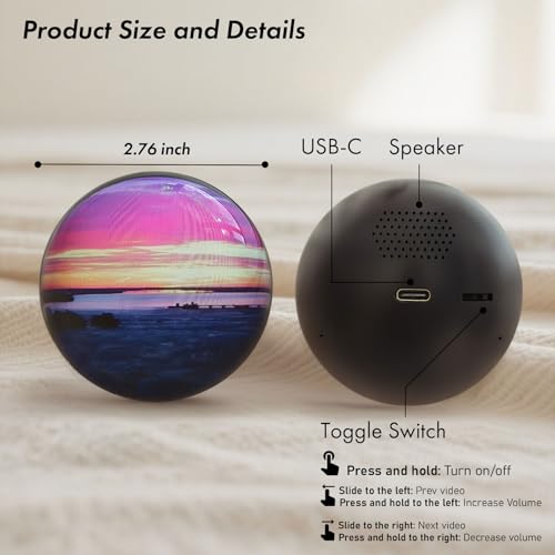 2.7" White Crystal Ball Video Player with Sound N347