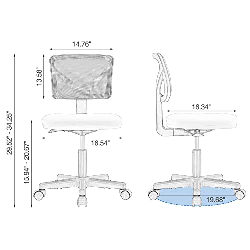 Grey Ergonomic Mesh Desk Chair with Wheels L13385