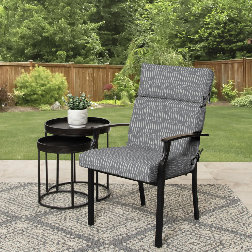 Grey Rectangle Outdoor Chair Cushion Z26242