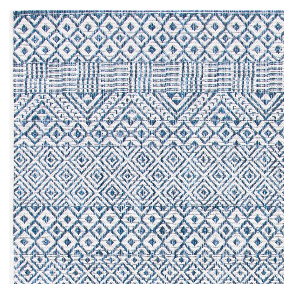 Blue/Navy Geometric Area Rug R923