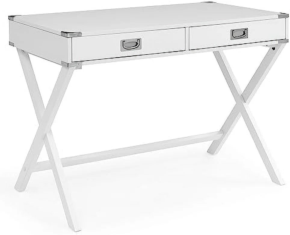 Small White Computer Desk with Drawer G9403