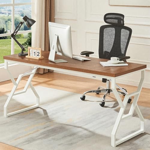 63-inch Engineered Wood Metal Desk O64768