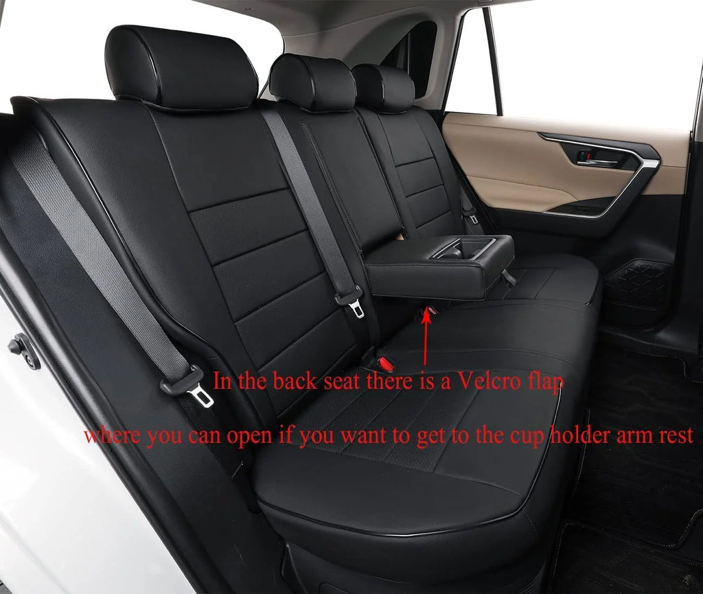 Black Leather Full Set Car Seat Covers for Toyota Corolla Cross 2021 2022 2023 2024 N95379