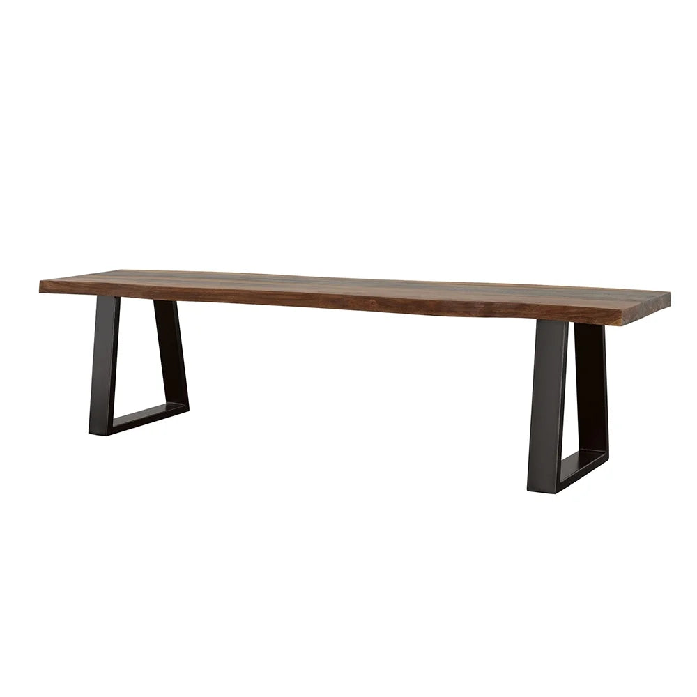Grey Sheesham and Black Dining Bench M97339