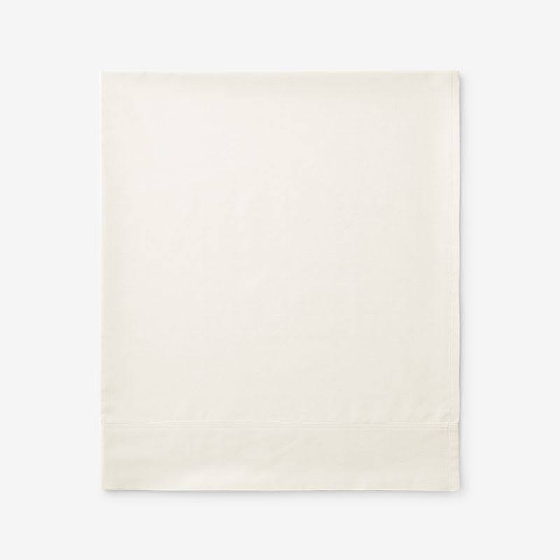 Ivory Queen Size Supima Cotton Percale Flat Sheet N2473