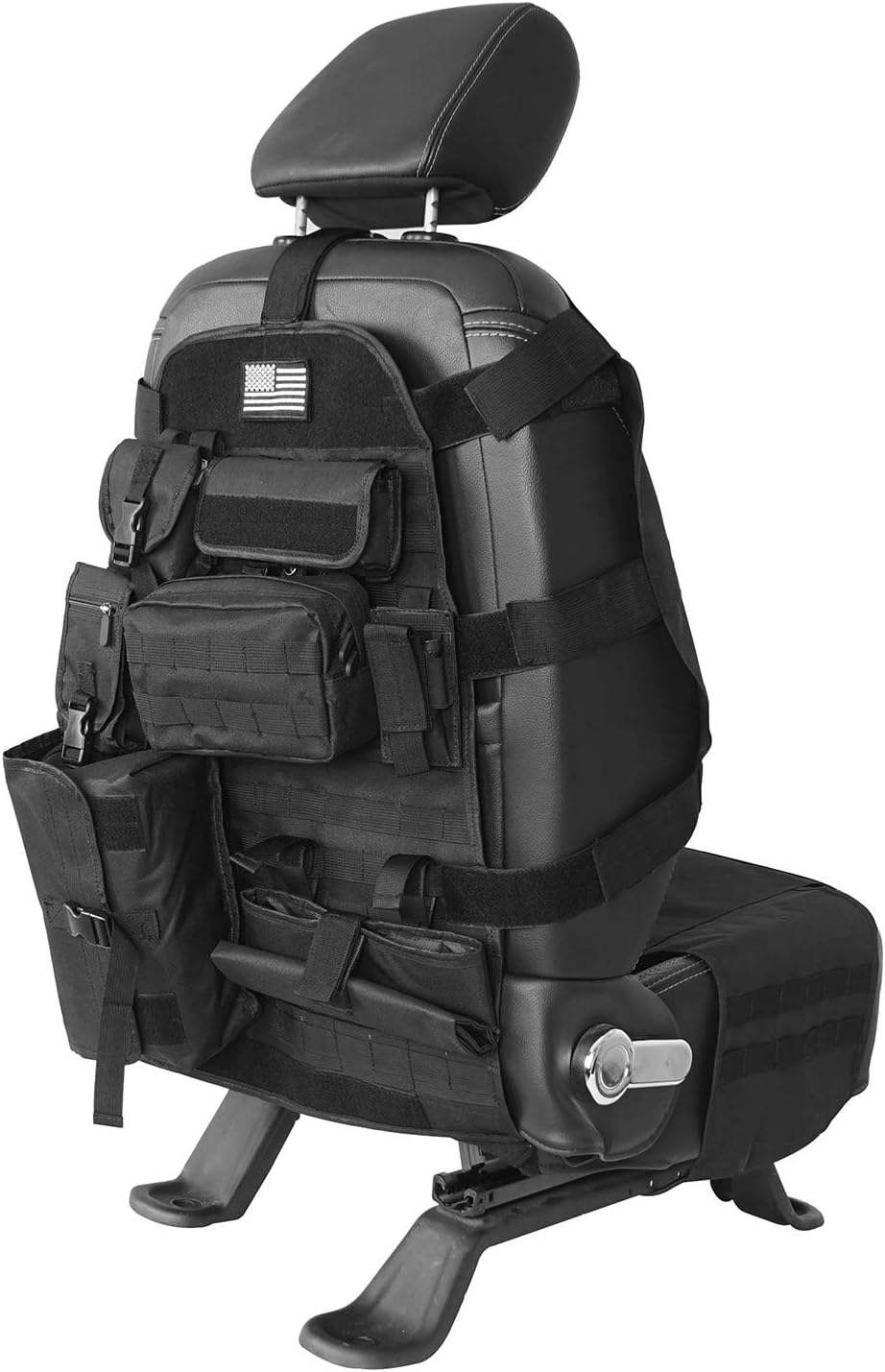 Tactical Seat Organizer with Storage Bag Multi Pocket Molle Pouch P713856