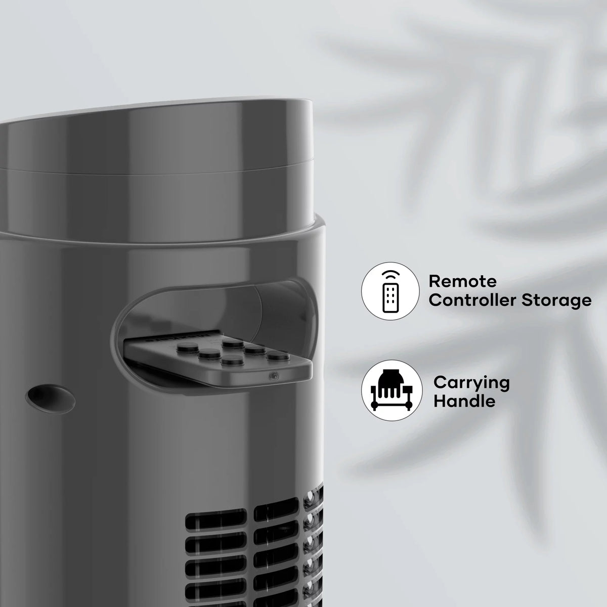 36 Tower Fan with Remote, 3 Speeds 3 Modes 15H Timer, 90° Oscillating, Grey H2328