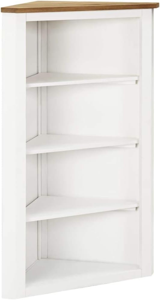 Corner Cabinet with 3 Shelves Solid Oak Wood C805